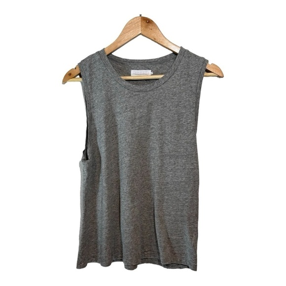 Lacausa Tiny Muscle Tee in Heathered Grey - Picture 1 of 5